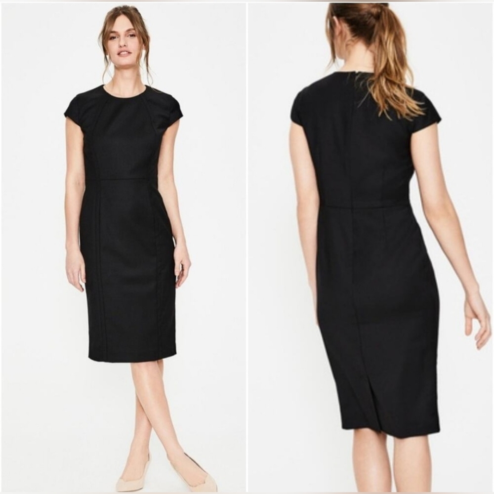 Boden Classic Black Midi Dress
